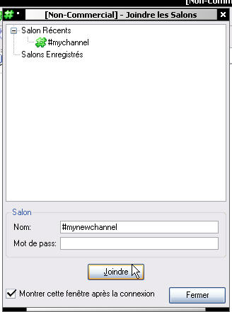 Choix du channel 1
