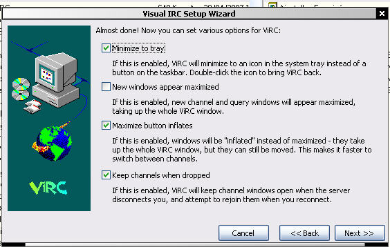 Wizard VisualIRC (options 2)