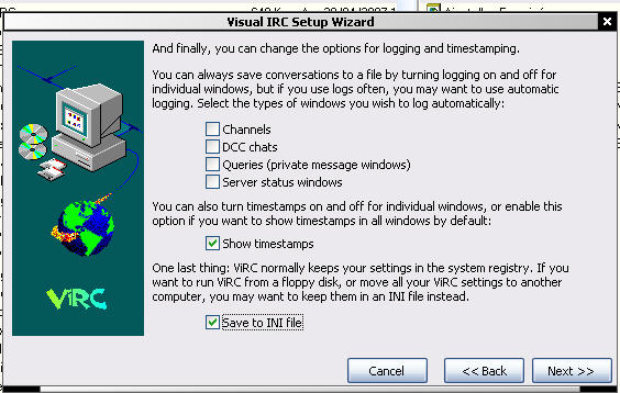 Wizard VisualIRC (options 3)